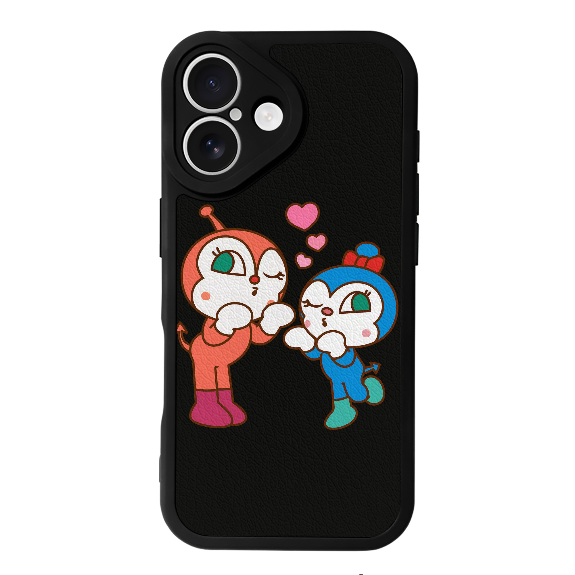 （画像用） アンパンマン Anpanman 【iPhone 16シリーズ対応】シリコンスマホケース（レザー調） 材質：シリコン
